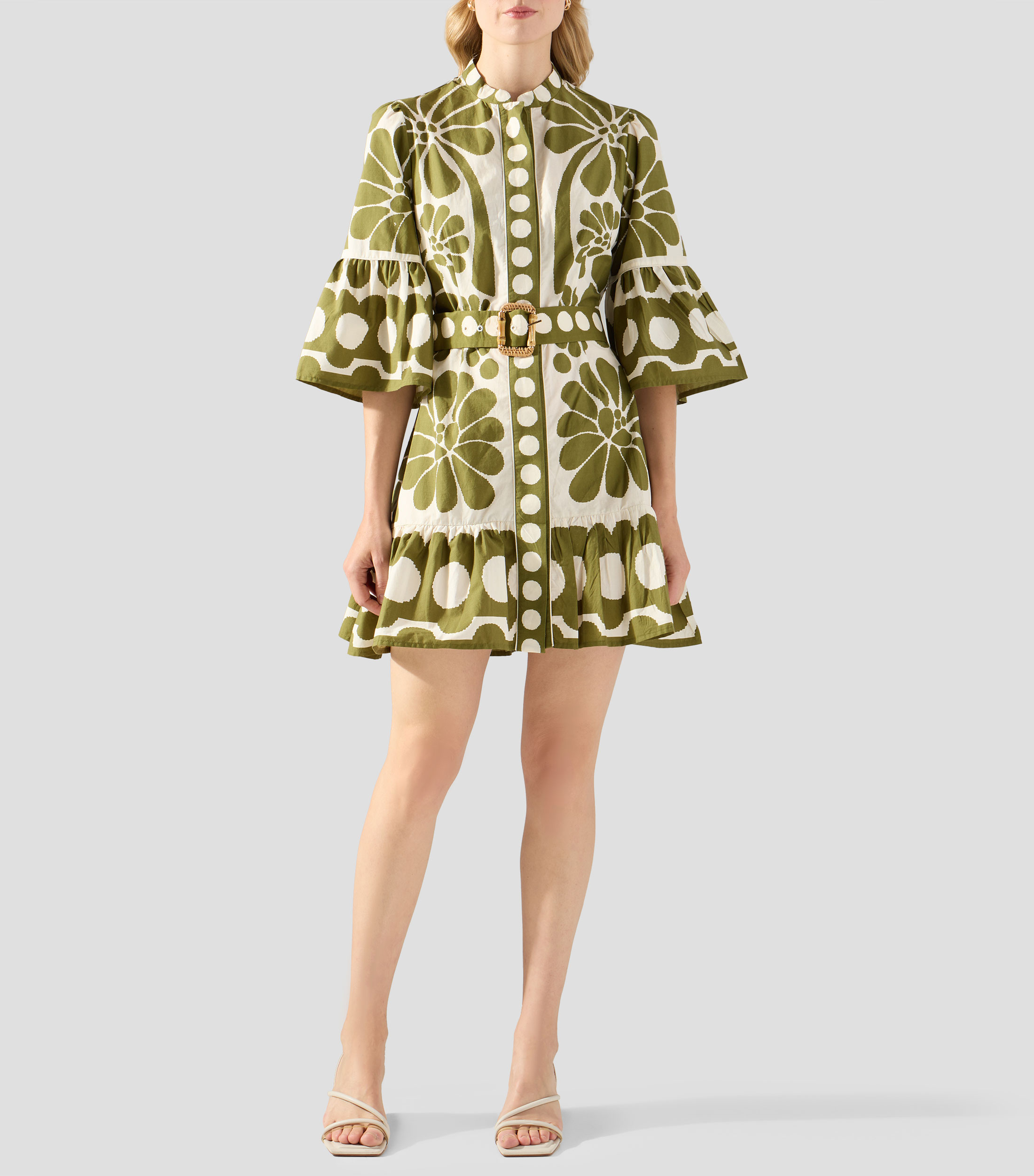 Vestido corto estampado Mujer